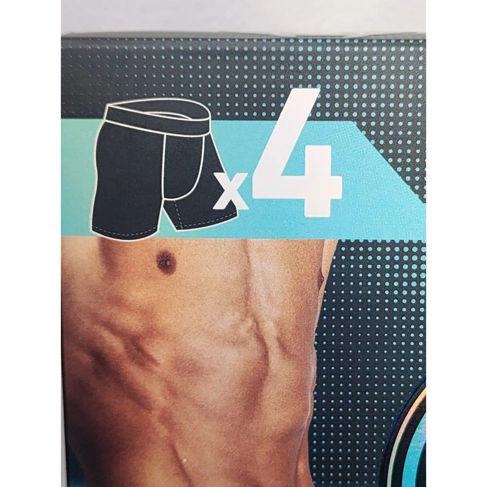 Spyder Performance Boxer Briefs Men's Large Green Blue Teal Red Black 4 Pack NIB